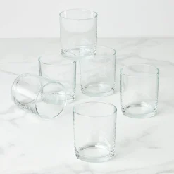 24 Seven Clear Medium Tumblers, Set of 6