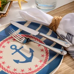 24 Seven Melamine Aweigh We Go 24-Piece Dinnerware Set
