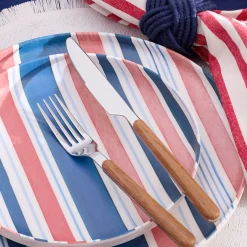 24 Seven Melamine Stripe 12-Piece Dinnerware Set