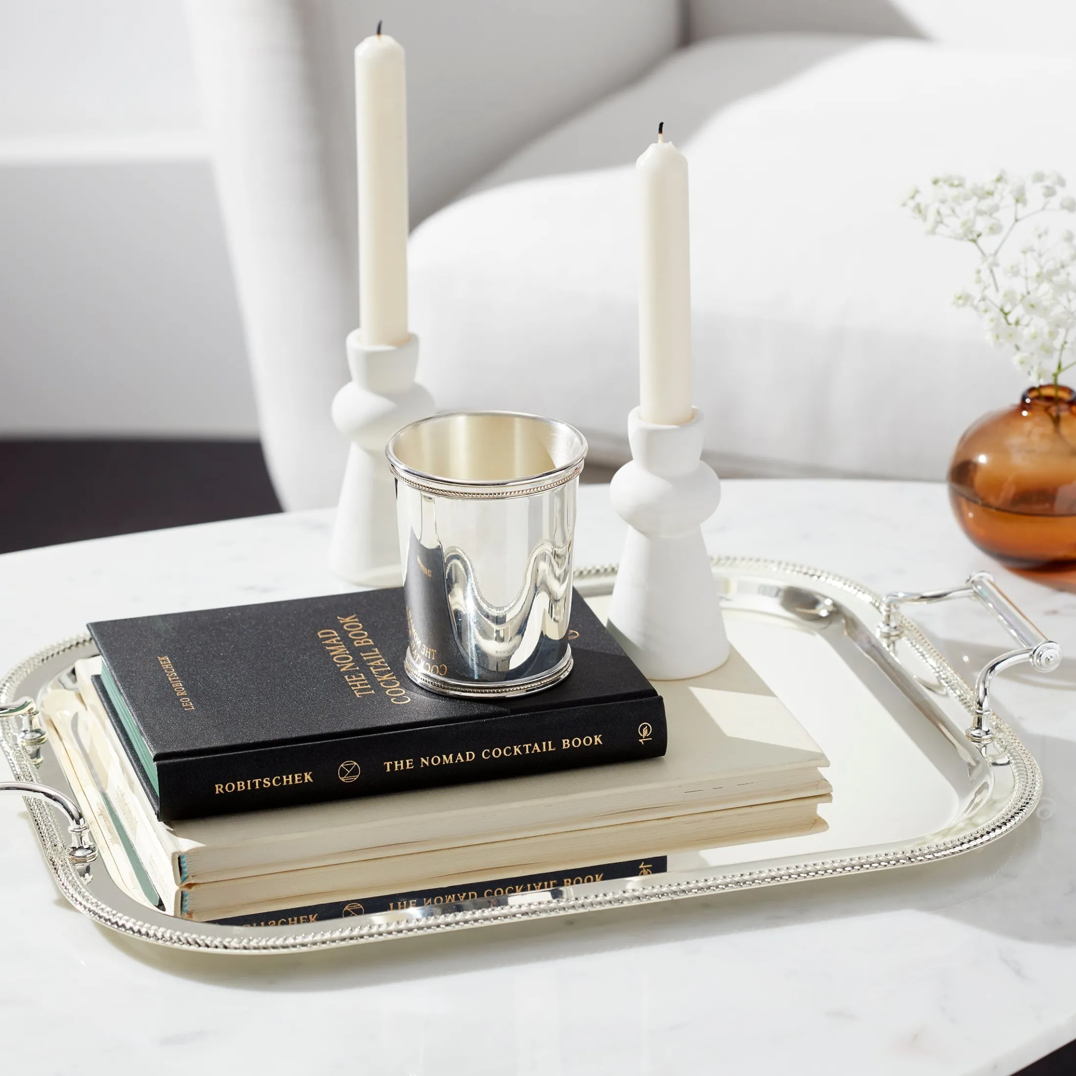 Silverplate Rectangular Tray With Handles