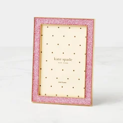 Sitting Pretty Pink Glitter 4x6 Photo Frame