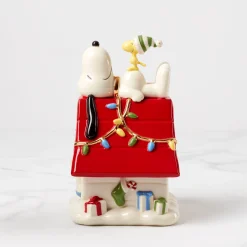 Snoopy Christmas Covered Candy Dish