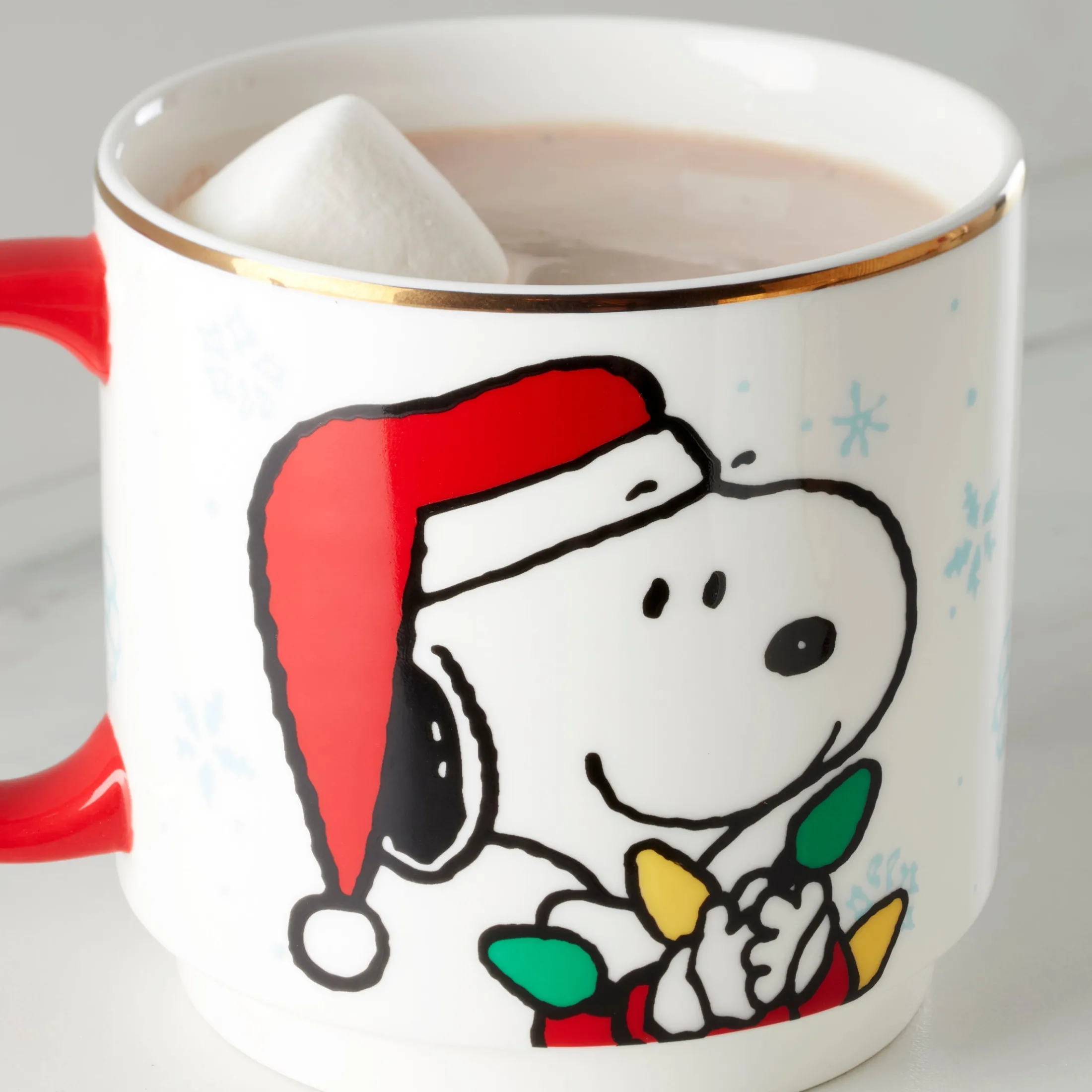 Snoopy Christmas Stacking Mugs, Set of 4