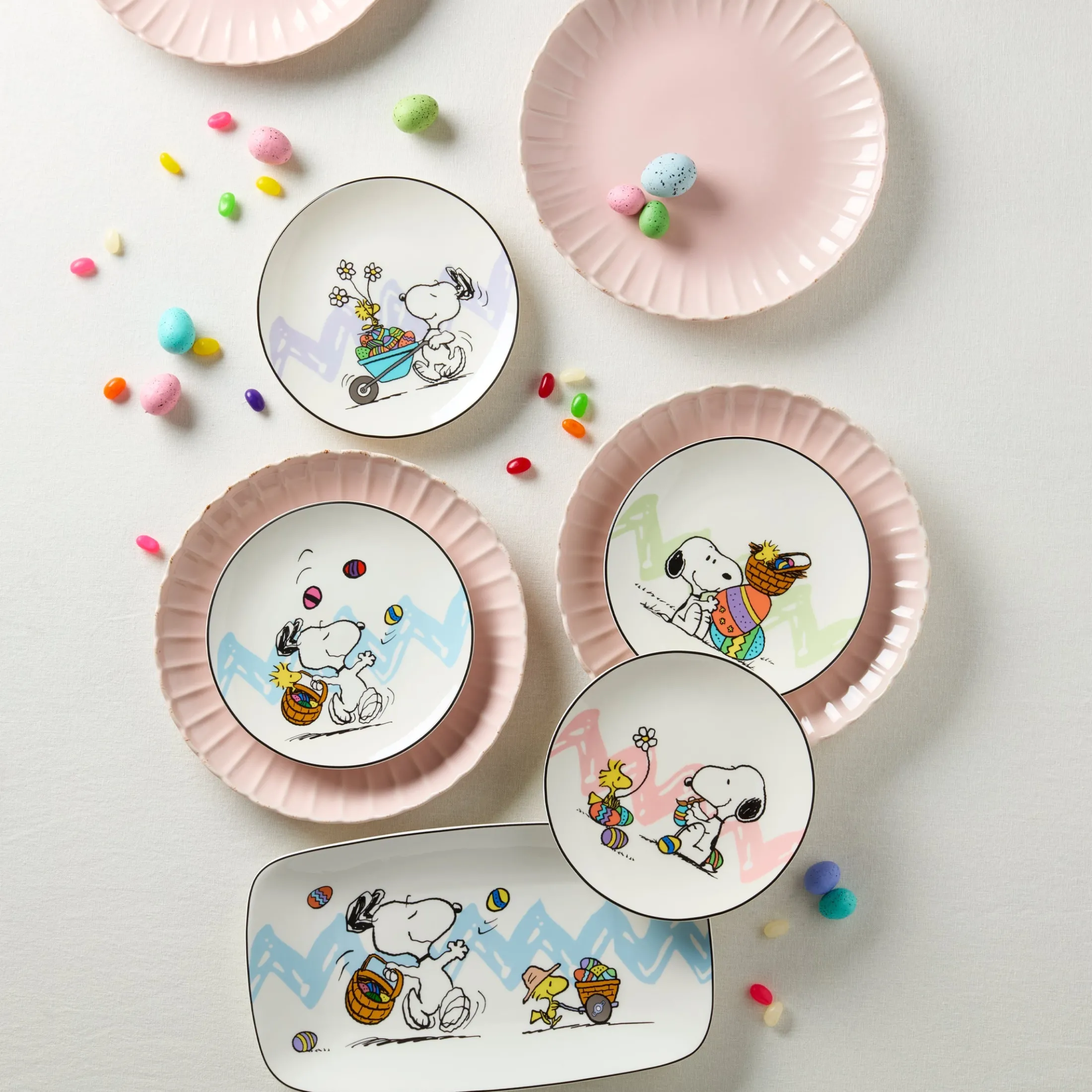 Snoopy Easter Accent Plates, Set of 4