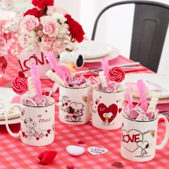 Snoopy Valentine's Day Mugs, Set of 4