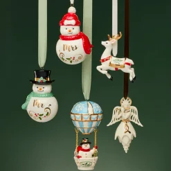 Snowman Hot Air Balloon Ornament