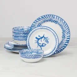 Solear Blue 12-Piece Dinnerware Set