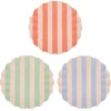 Stripey Assorted Bamboo Large Plates, Set of 6
