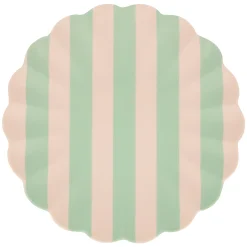 Stripey Assorted Bamboo Large Plates, Set of 6