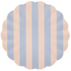 Stripey Assorted Bamboo Large Plates, Set of 6