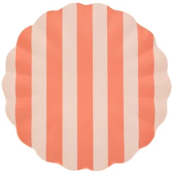 Stripey Assorted Bamboo Large Plates, Set of 6