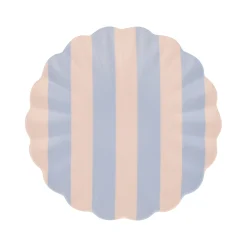 Stripey Assorted Bamboo Small Plates, Set of 6