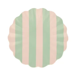 Stripey Assorted Bamboo Small Plates, Set of 6