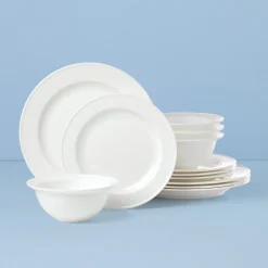Studio 1414 Rimmed 12-Piece Dinnerware Set
