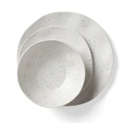 Terrazzo Melamine Cream 12-Piece Dinnerware Set