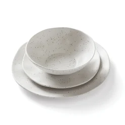 Terrazzo Melamine Cream 12-Piece Dinnerware Set