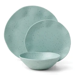 Terrazzo Melamine Mint 12-Piece Dinnerware Set