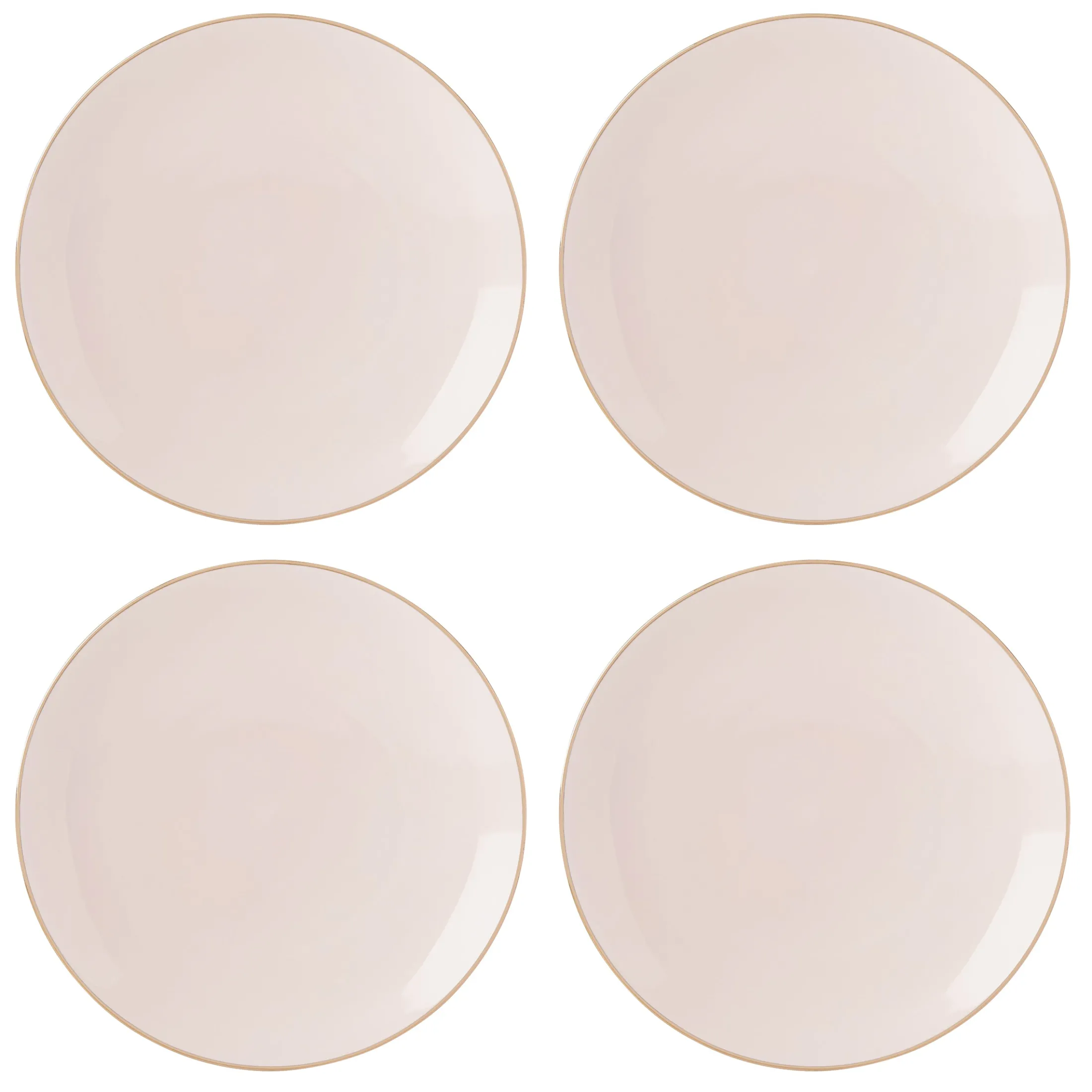 Trianna Blush Coupe Dinner Plates, Set of 4