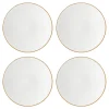 Trianna White Coupe Salad Plates, Set of 4