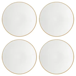 Trianna White Coupe Salad Plates, Set of 4