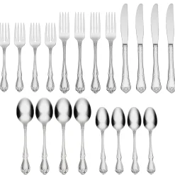 True Rose 20-Piece Everyday Flatware Set, Service For 4