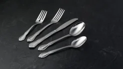 True Rose 45 Piece Everyday Flatware Set, Service For 8