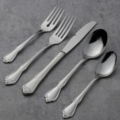 True Rose 45 Piece Everyday Flatware Set, Service For 8