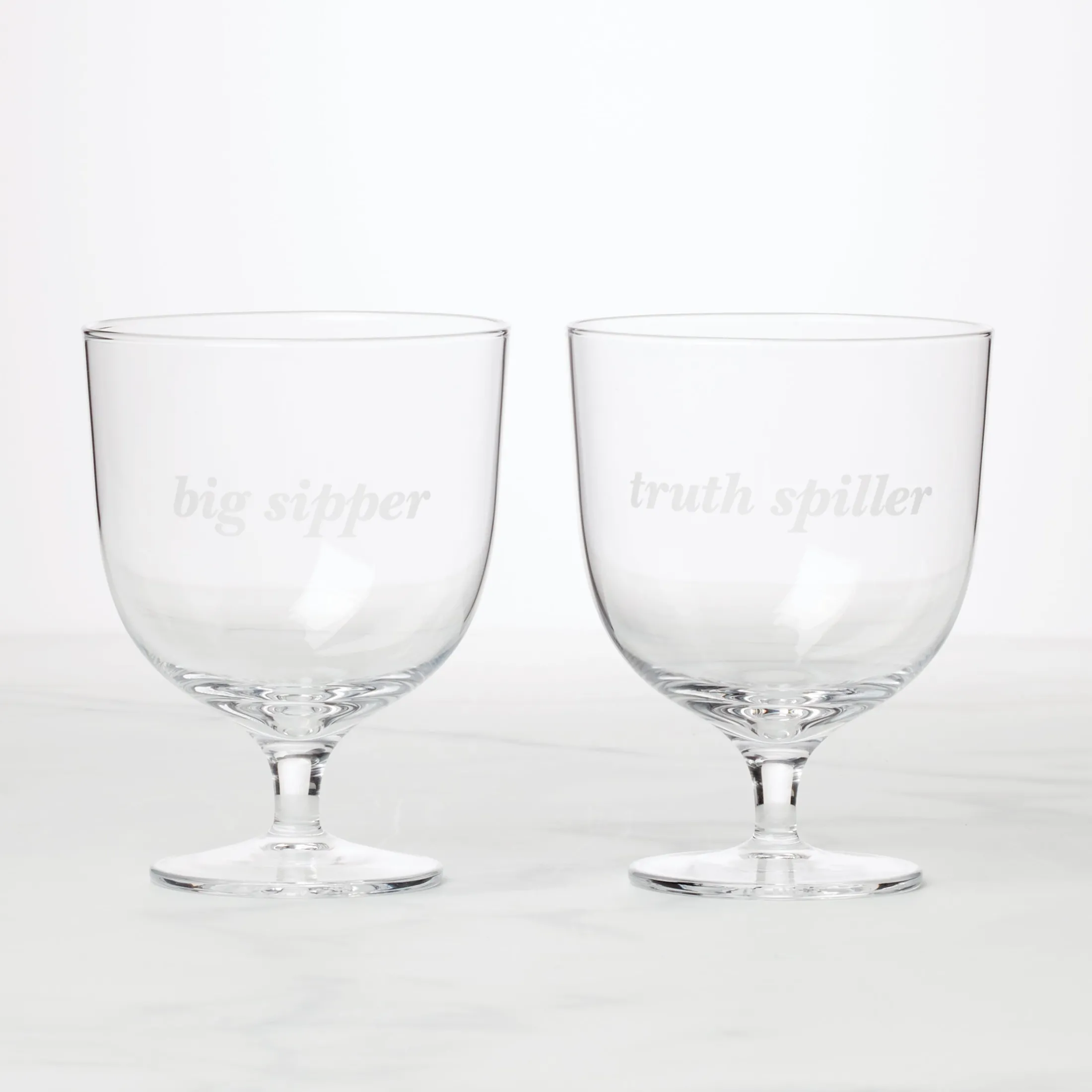 Truth Spiller & Big Sipper Short Glasses, Set of 2