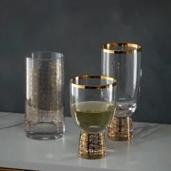 Tuscany Classics Gold Dust Highball Glasses, Set of 4
