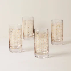 Tuscany Classics Gold Dust Highball Glasses, Set of 4