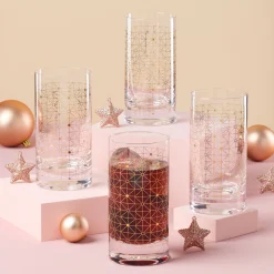 Tuscany Classics Gold Dust Highball Glasses, Set of 4
