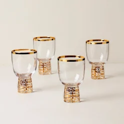 Tuscany Classics Gold Frost Wine Glasses, Set of 4