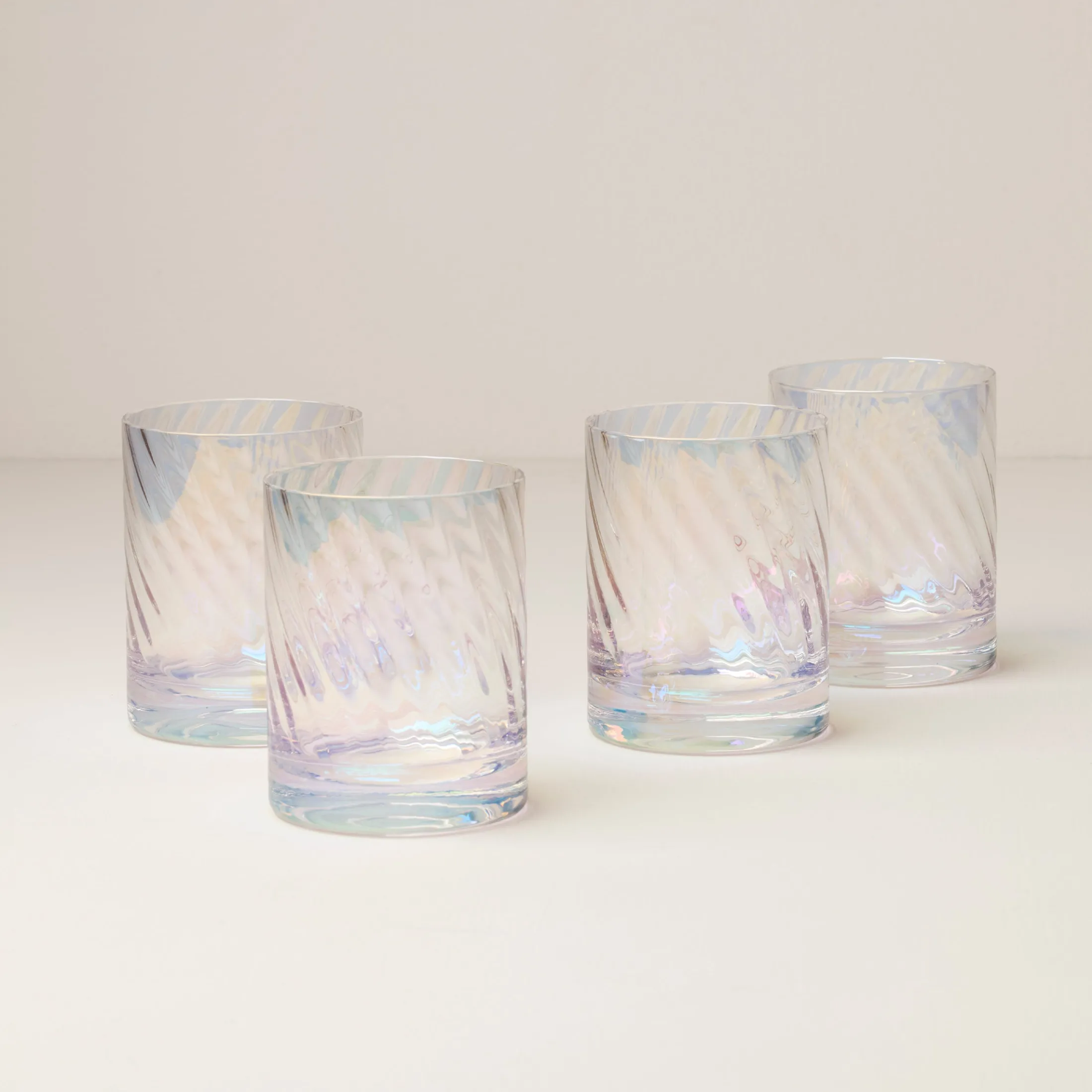 Tuscany Classics Iridescent Double Old-Fashioned Glasses, Set of 4