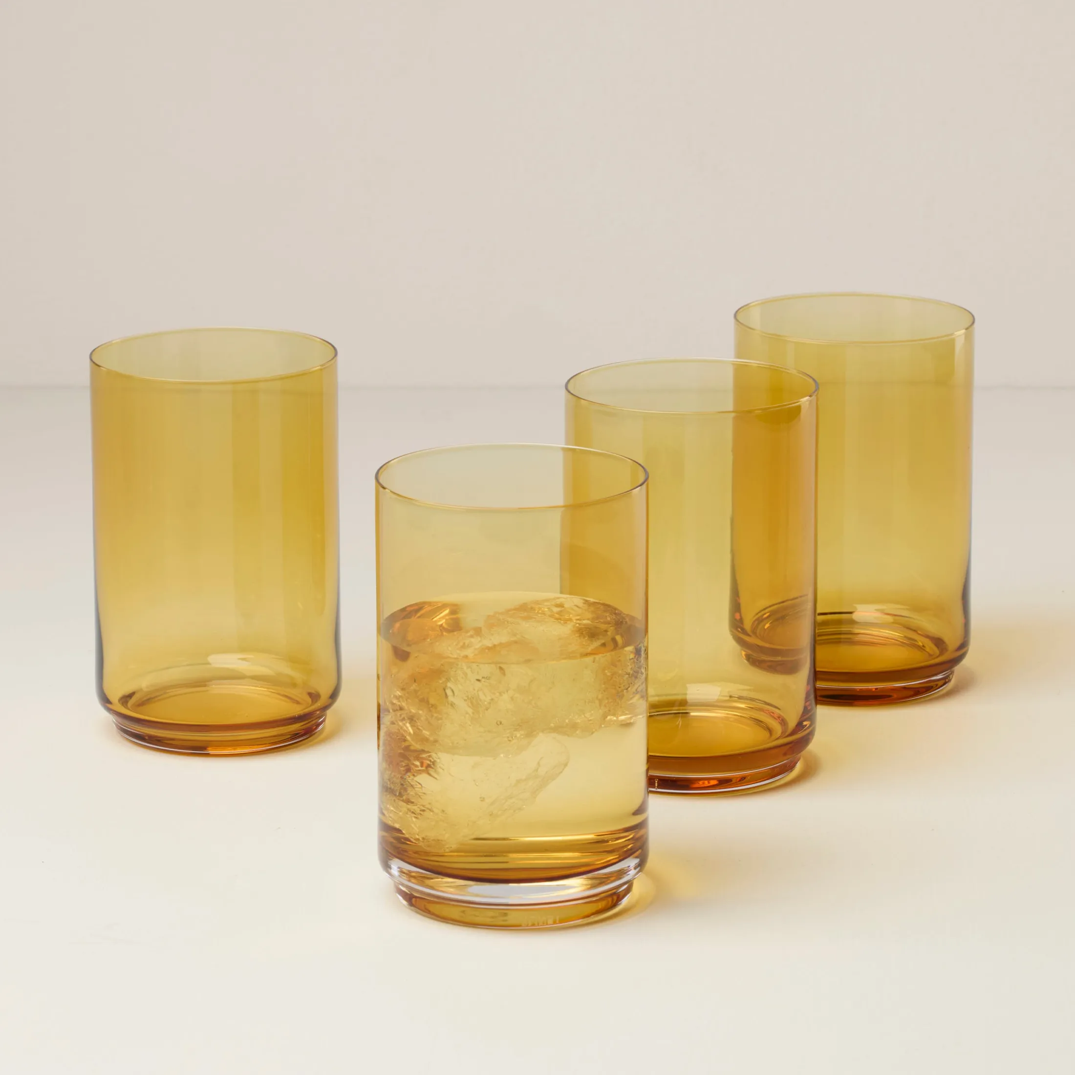 Tuscany Classics Stackable Amber Coolers, Set of 4