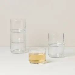 Tuscany Classics Stackable Clear Short Glasses, Set of 6