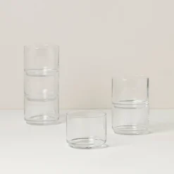 Tuscany Classics Stackable Clear Short Glasses, Set of 6