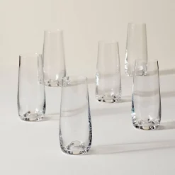 Tuscany Classics Stemless Flute Glasses, Set of 6