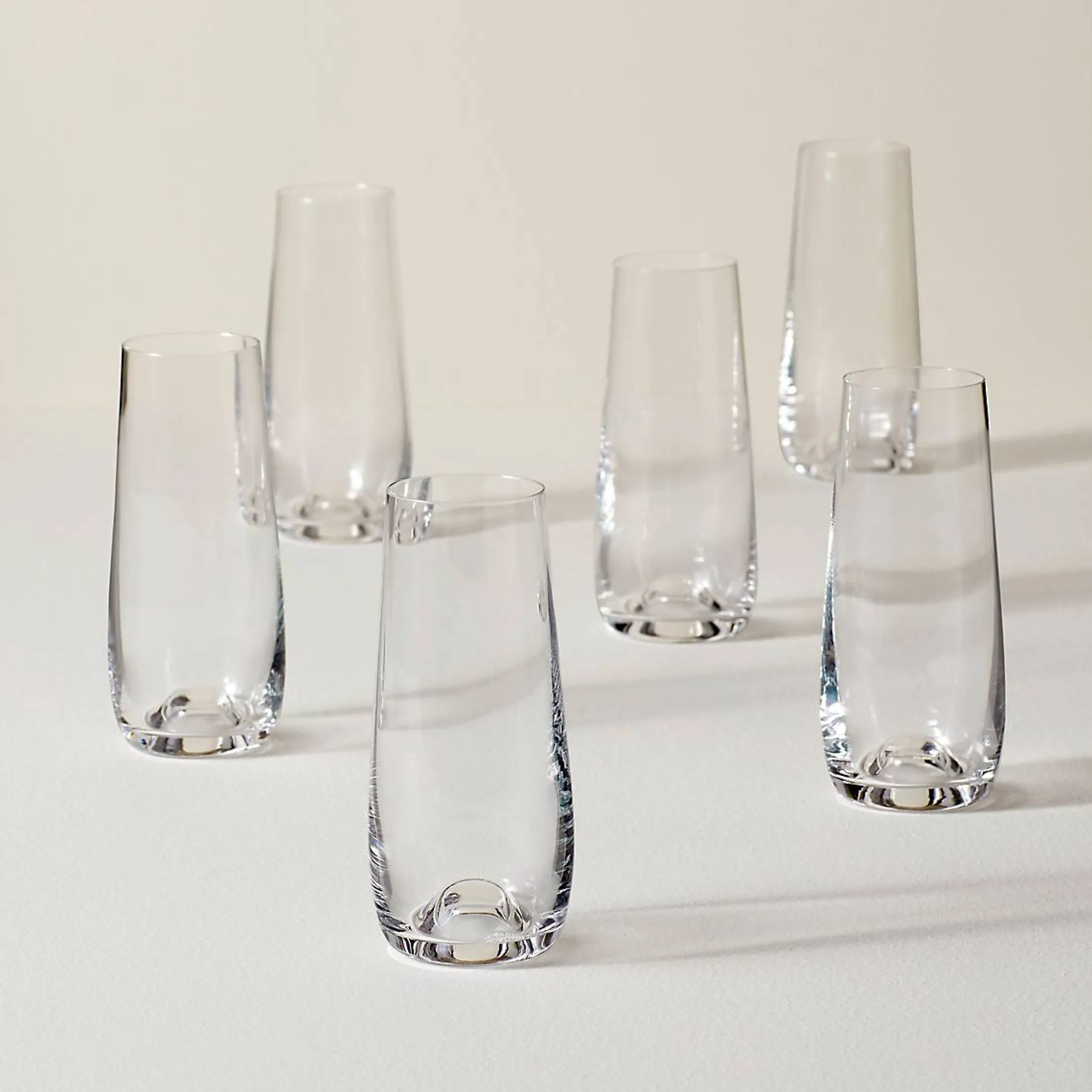 Tuscany Classics Stemless Flute Glasses, Set of 6