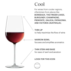 Tuscany Signature Series Cool Region Wine Glasses, Set of 2