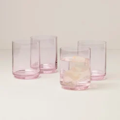 Tuscany Stackable Blush Tall Glasses, Set of 4