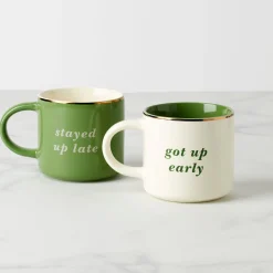 Two of a Kind Got Up Early & Stayed Up Late Mugs, Set of 2