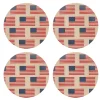 Vintage Americana Tidbit Plates - Set Of 4