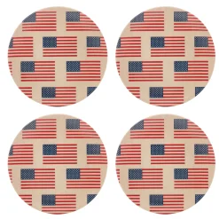 Vintage Americana Tidbit Plates - Set Of 4