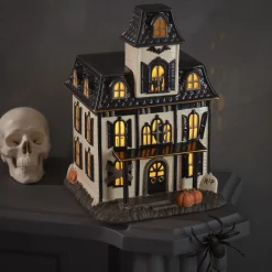 Vintage Halloween Lit House Figurine