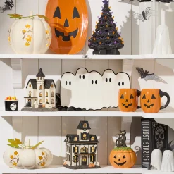 Vintage Halloween Lit House Figurine
