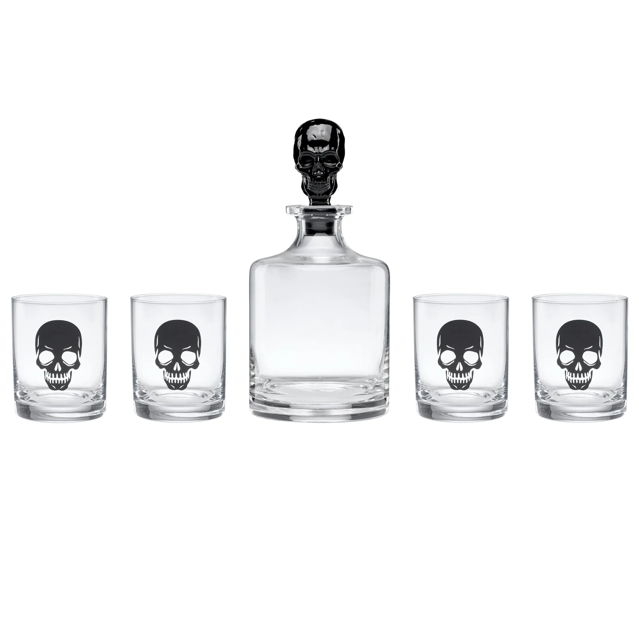 Vintro Halloween Skeleton 5-Piece Whiskey Set