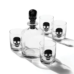 Vintro Halloween Skeleton 5-Piece Whiskey Set