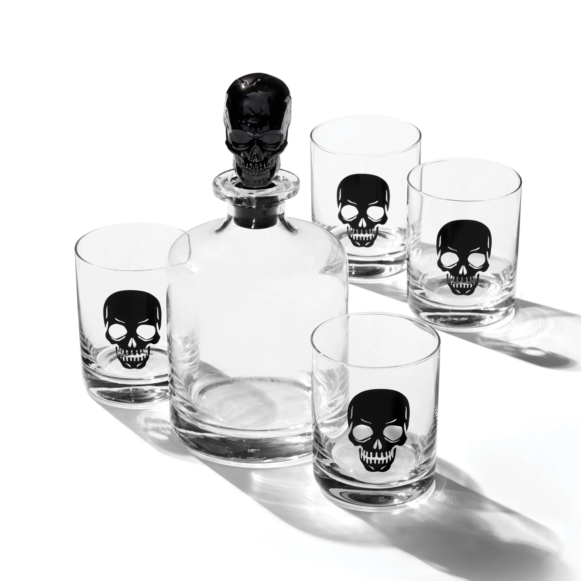 Vintro Halloween Skeleton 5-Piece Whiskey Set