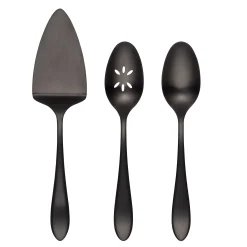 Waldwick Black Satin 3-Piece Hostess Set
