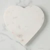 White Marble Heart Shaped Serving Board